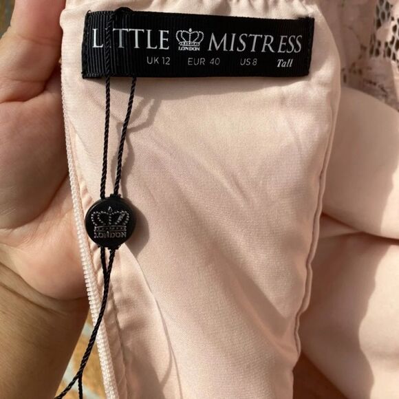 LITTLE MISTRESS ALLOVER LACE PROM SKATER DRESS 8 - Picture 11 of 13